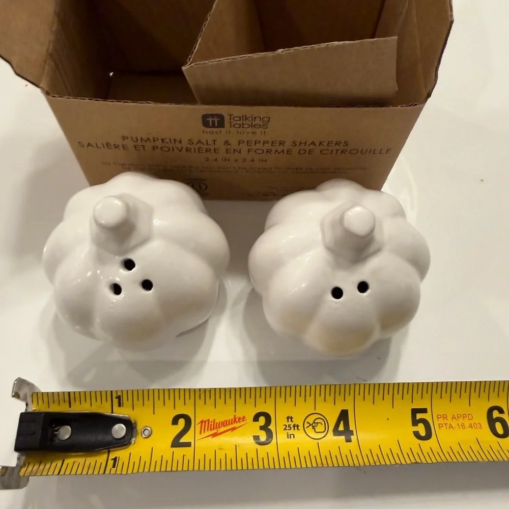 Talking Tables White Pumpkin Salt & Pepper Shakers